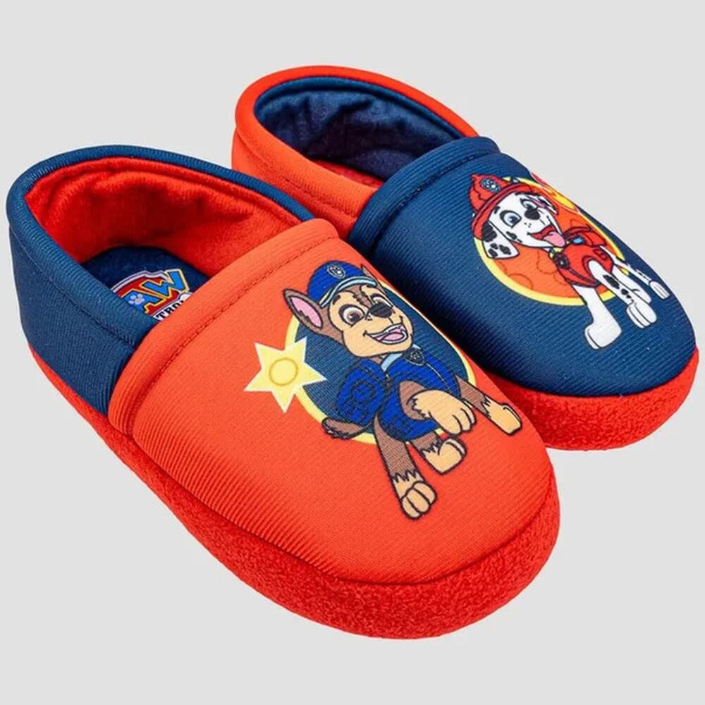 Paw Patrol Chase & Marshall Plush Slippers – Kids Size XL (11-12) – Brand New